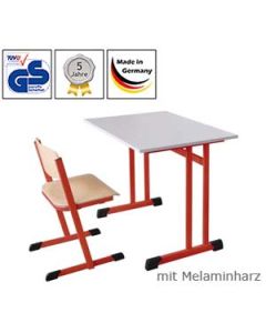 Einer-Schülertisch, Doppel-C-Form, Standard, Premium oder Exklusiv