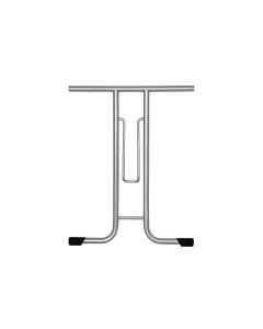 T-Gestell BUD, klappbar / 1 Paar, Lichtgrau, geeignet für Plattentiefe 40 - 50 cm