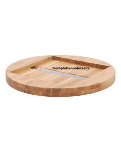 Massivholz-Tischplatten Buche, rund, Randaufdoppelung auf 60 mm