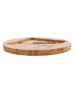 Massivholz-Tischplatten Buche, rund, Randaufdoppelung auf 36 mm
