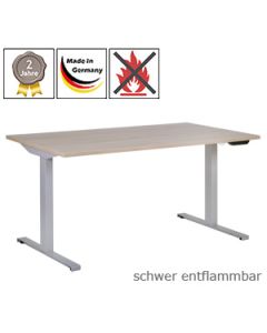 Schreibtisch 2Q5, elektrisch höhenverstellbar, mit schwer entflammbarer Tischplatte (B1)