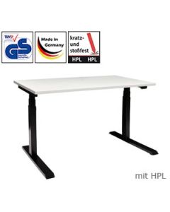 Schreibtisch 3Q6, elektrisch höhenverstellbar, mit HPL-Platte