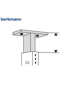 Kerkmann Deckenverbinder für Freiarm-Regal Univers, Farbe: Lichtgrau